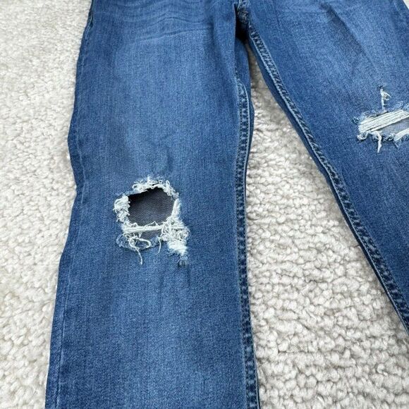 We The Free People Distressed Skinny Raw Hem Jeans - Picture 5 of 9